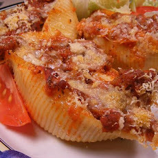 Jumbo Shells Stuffed With Cheese With Meat
