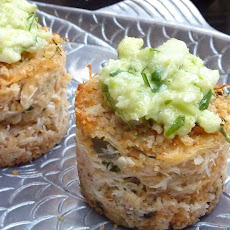 Mini-Crabcakes with Celery Root - Fennel Slaw