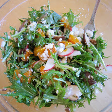 Autumn Salad with Roasted Squash, Apple, Radish and Goat Cheese