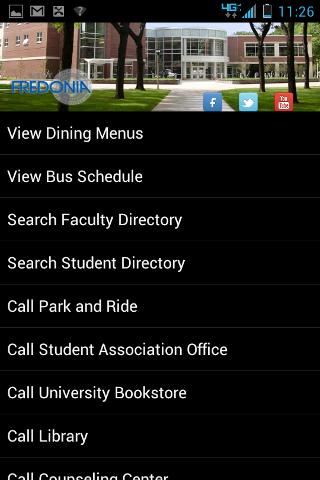 SUNY Fredonia Campus Info