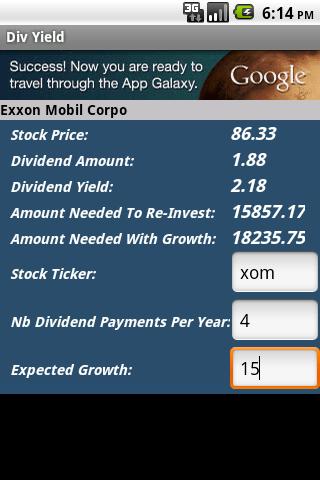 Dividend Yield Reinvestment