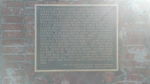 Valley Springs Historical Marker