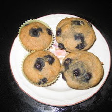 100% Whole Wheat Blueberry Muffins
