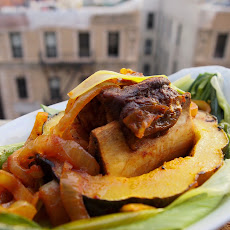 Oven-BBQ Short Ribs with Squash and Leeks
