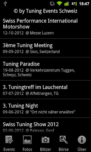 Tuning Events Schweiz