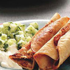 Bean Taquitos with Cucumber Salsa
