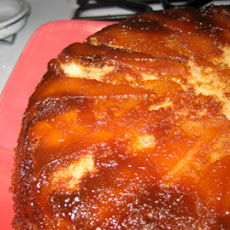 Apple Pear Upside-Down Cake with Ginger Caramel Glaze
