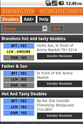 T T Doubles Vendor Directory