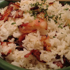 Rice Cooker Bacon and Onion Rice