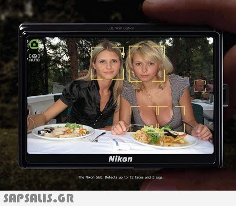 LOL Wall Edition AUTO Nikon The Nikon $60. Detects up to 12 faces and 2 jugs 