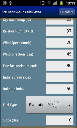 Fire Behaviour Calculator Beta