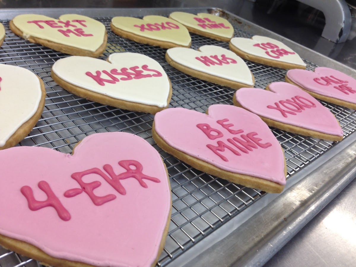 Valentine's Shortbread conversation hearts!