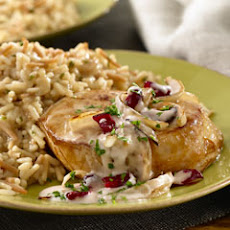 Cranberry Glazed Pork & Mushroom Rice