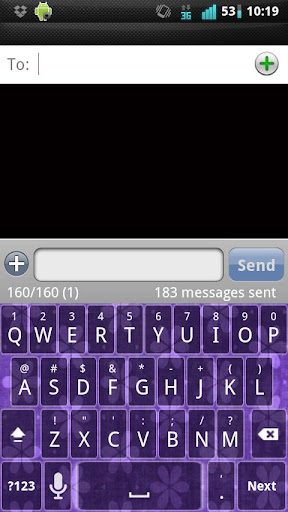 Purple Flower Keyboard Skin 2