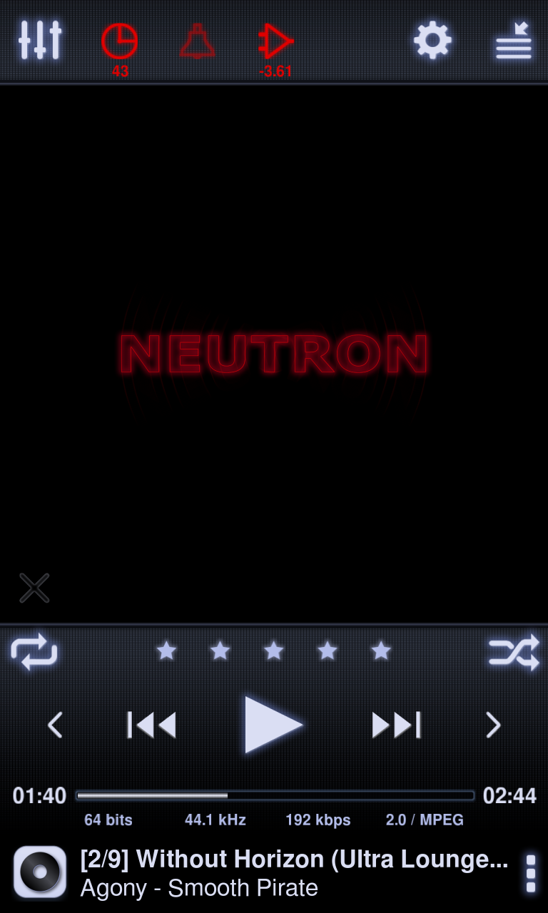 Android application Neutron Music Player screenshort