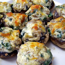 Mushrooms Stuffed With Spinach and Cheese