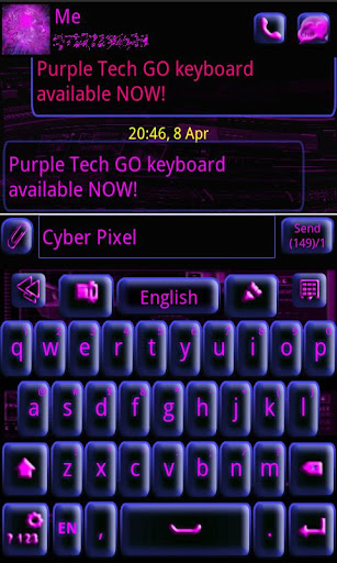 GO Keyboard Purple Tech