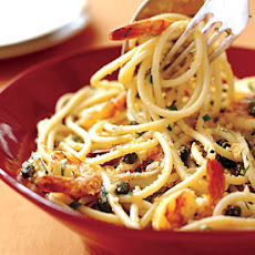 Perciatelli with Shrimp and Garlic Breadcrumbs
