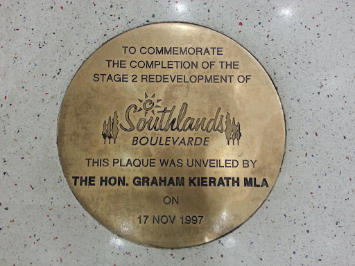 Southlands Boulevarde stage 2 plaque