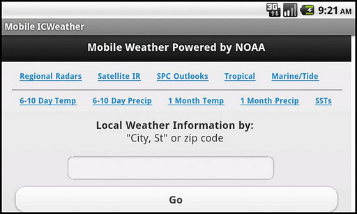 Mobile Weather Powered By NOAA
