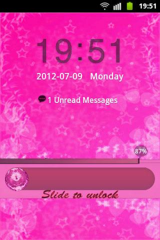 【免費個人化App】儲物櫃主題粉紅色的可愛明星 GO Locker Theme-APP點子