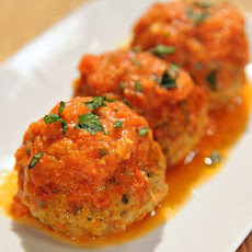 Lamb Meatballs with Tomato-Mint Cream