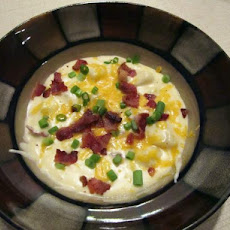 Delicious Cheesy Baked Potato & Bacon Soup