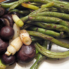 Asian Roasted Green Beans With Mushrooms