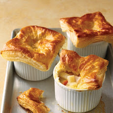 Chicken Potpies with Puff Pastry