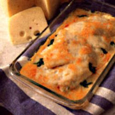 Cheesy Fish Fillets with Spinach