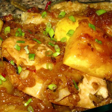 Chicken Curry With Fei (Bananas) and Sweet Potatoes