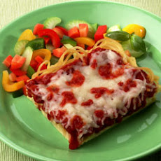 Deep-dish Spaghetti Pizza