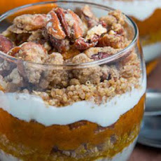 Pumpkin Pie Quinoa Parfait with Gingersnap Pecan Streusel