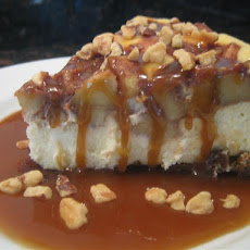 Spiced Apple Cheesecake with Rum Caramel Sauce