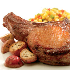 Grilled Pork Chops and Onions