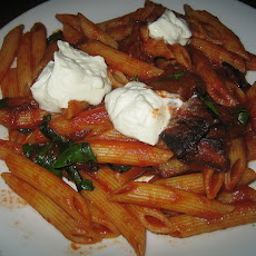 Pasta with Roasted Eggplant-Tomato Sauce