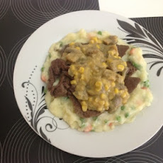 Steak with mushroom sauce