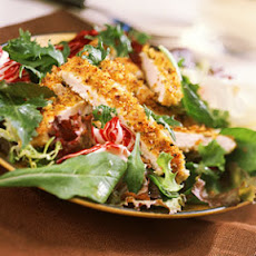 Sliced Lemon-Pistachio Chicken Over Greens