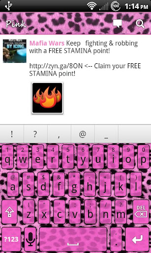 Pink Cheetah Keyboard Skin