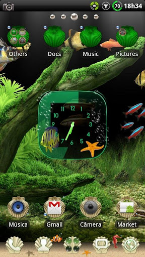 Aquarium Clock widget