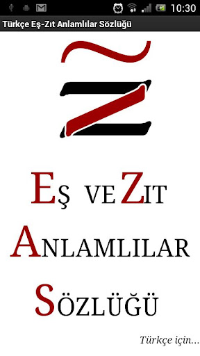 Türkçe Eş-Zıt Anlam Sözlüğü