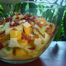 Melon Salad W/Fresh Mozzarella, Prosciutto and Lime Vinaigrette