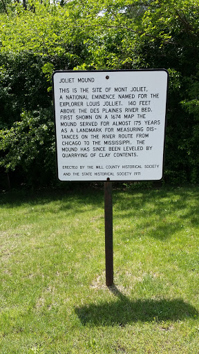 Joliet Mound Historical Sign