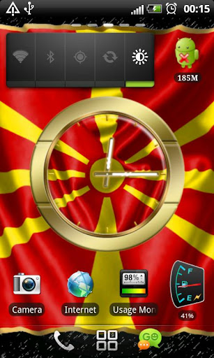 Macedonia flag clocks