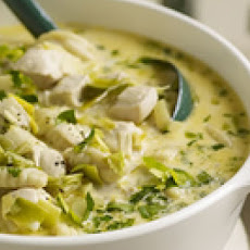 Leeky, Creamy Chicken-and-Dumpling Stoup
