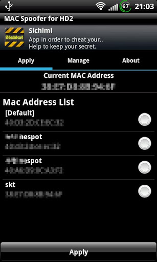 MAC Spoofer for HD2