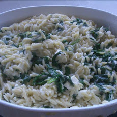 Creamy Orzo and Spinach