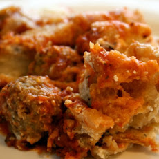 Italian Meatball Sandwich Casserole