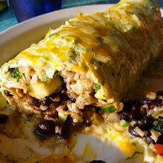 My Bean and Veggie Wet Burrito