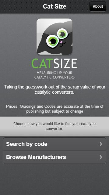 Android application Cat Size screenshort